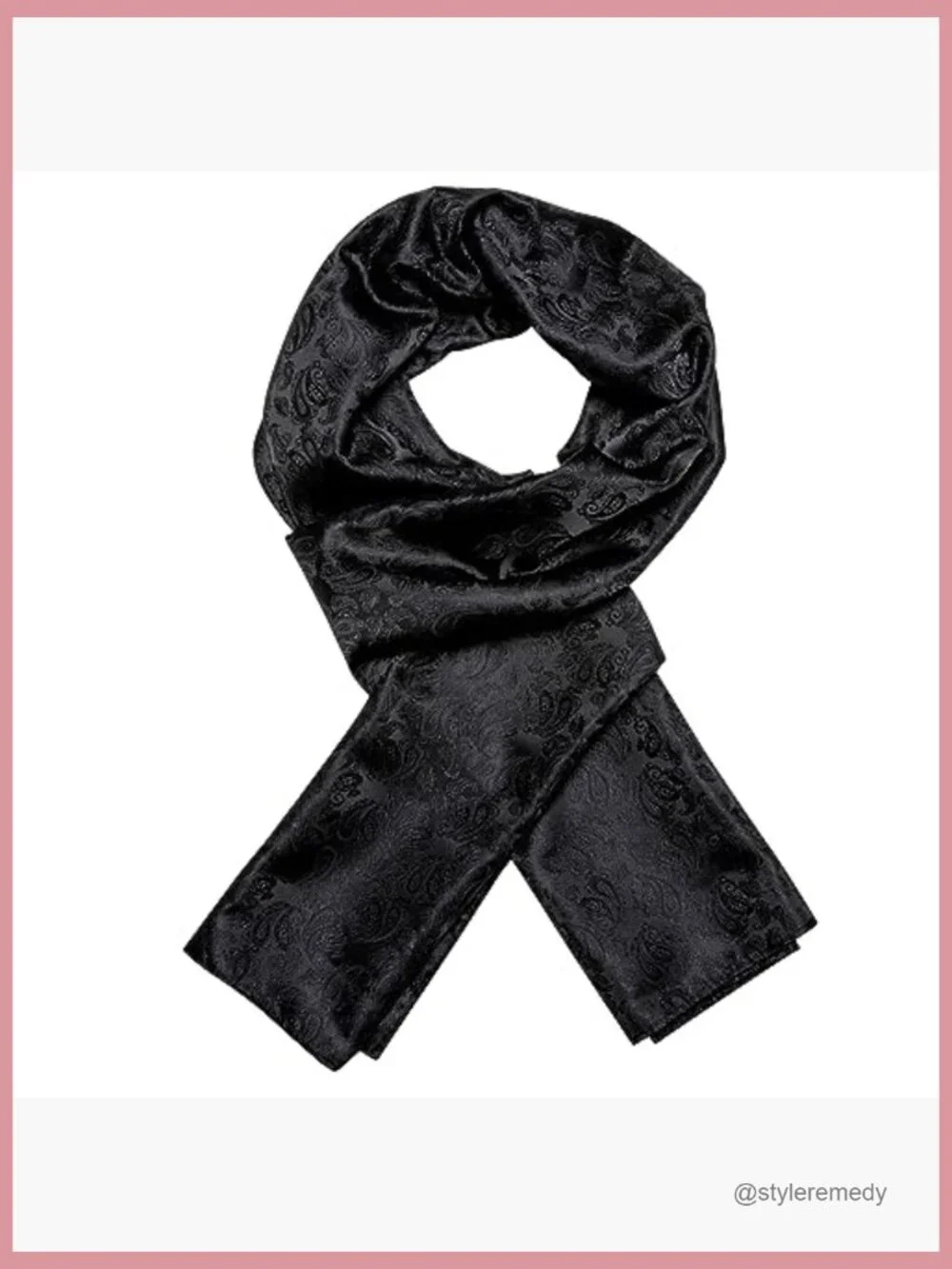 Men's Paisley Silk Feel Lightweight Scarf Neckerchief Wrap Gift Set